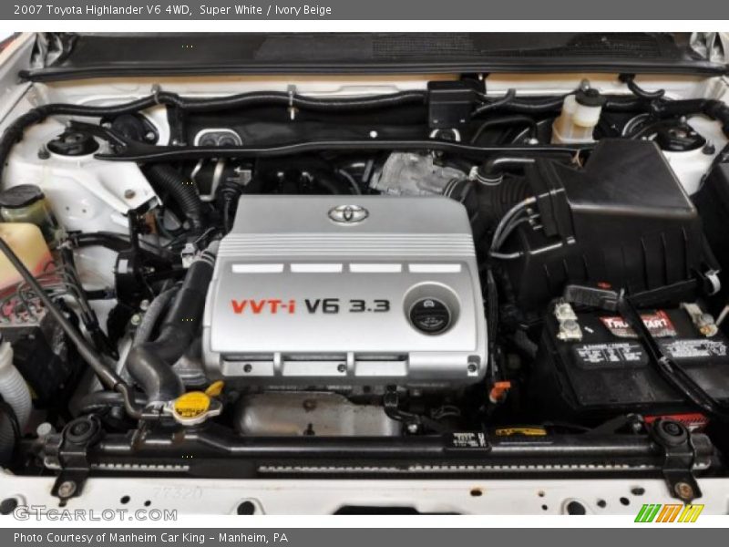 Super White / Ivory Beige 2007 Toyota Highlander V6 4WD