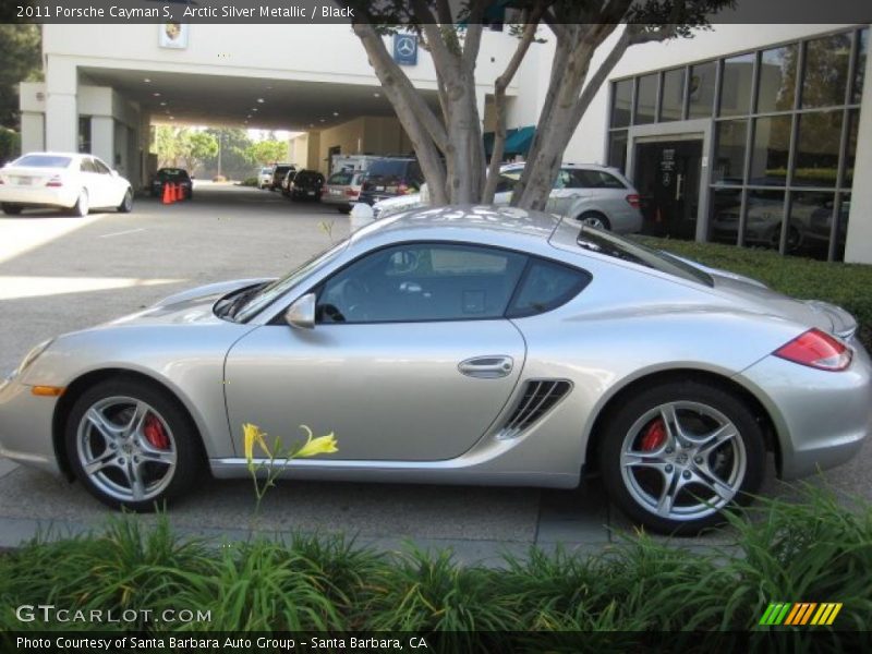 Arctic Silver Metallic / Black 2011 Porsche Cayman S