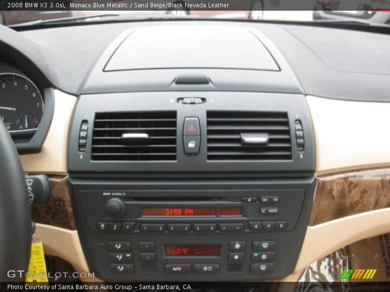 Monaco Blue Metallic / Sand Beige/Black Nevada Leather 2008 BMW X3 3.0si