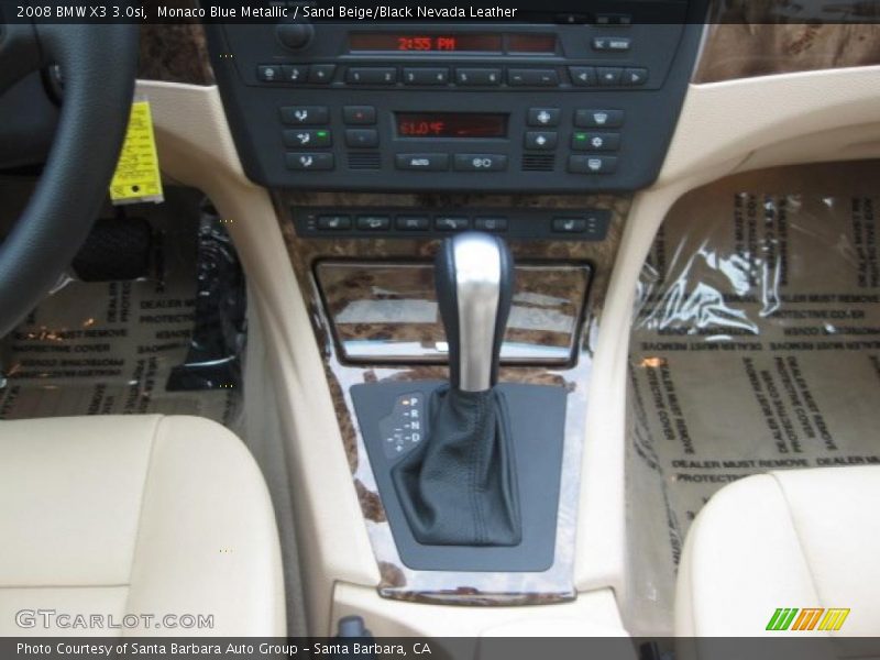 Monaco Blue Metallic / Sand Beige/Black Nevada Leather 2008 BMW X3 3.0si