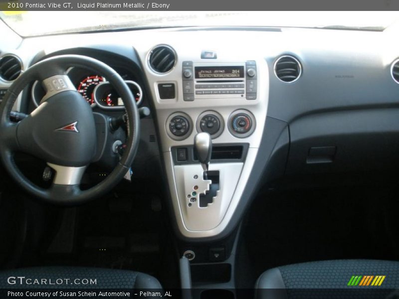 Dashboard of 2010 Vibe GT