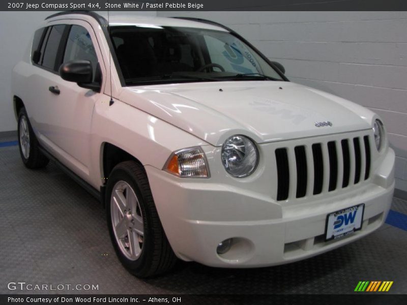 Stone White / Pastel Pebble Beige 2007 Jeep Compass Sport 4x4