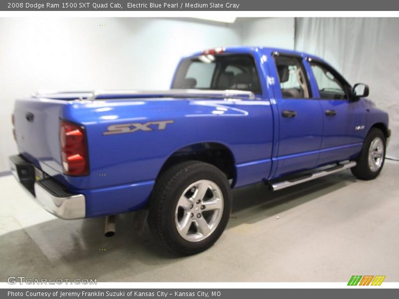 Electric Blue Pearl / Medium Slate Gray 2008 Dodge Ram 1500 SXT Quad Cab