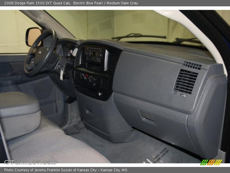 Electric Blue Pearl / Medium Slate Gray 2008 Dodge Ram 1500 SXT Quad Cab