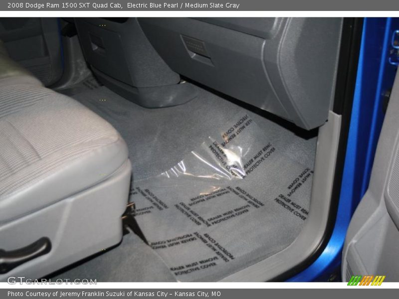 Electric Blue Pearl / Medium Slate Gray 2008 Dodge Ram 1500 SXT Quad Cab