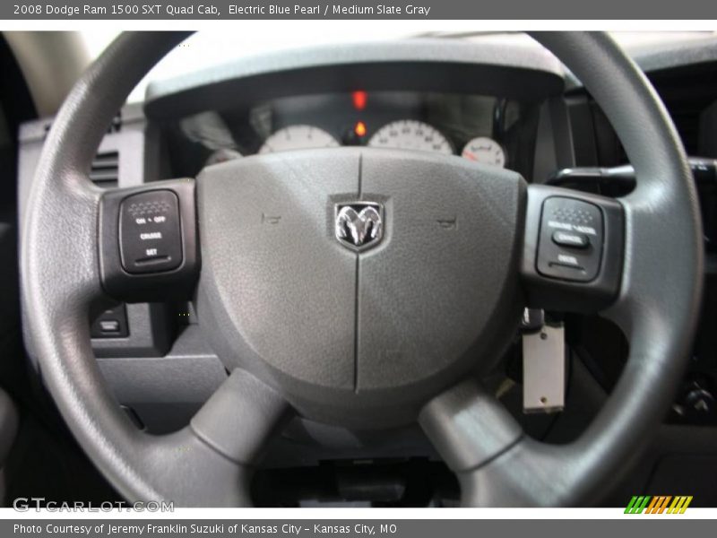 Electric Blue Pearl / Medium Slate Gray 2008 Dodge Ram 1500 SXT Quad Cab