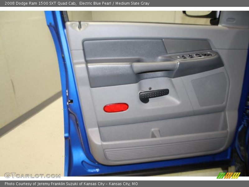 Electric Blue Pearl / Medium Slate Gray 2008 Dodge Ram 1500 SXT Quad Cab