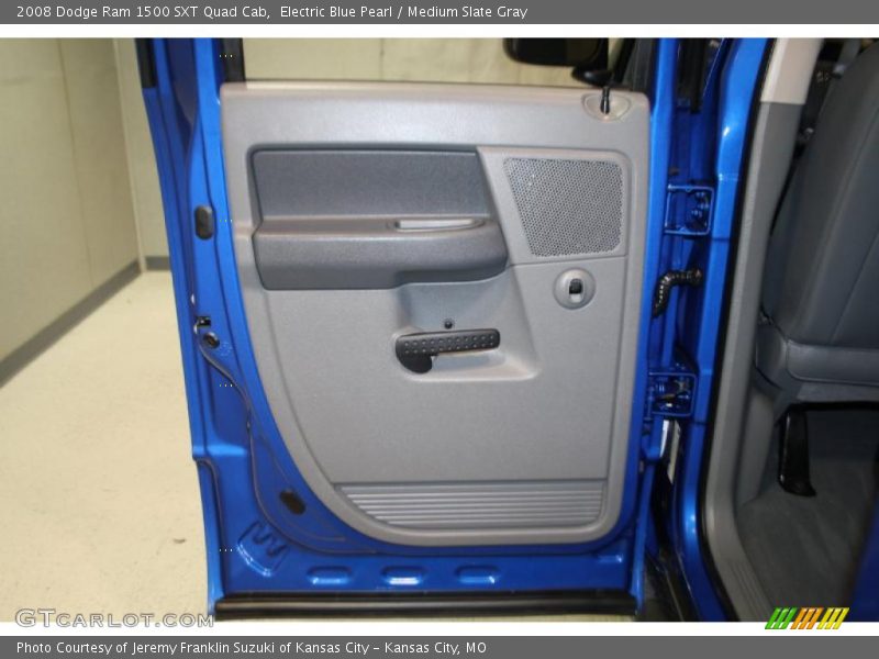 Electric Blue Pearl / Medium Slate Gray 2008 Dodge Ram 1500 SXT Quad Cab