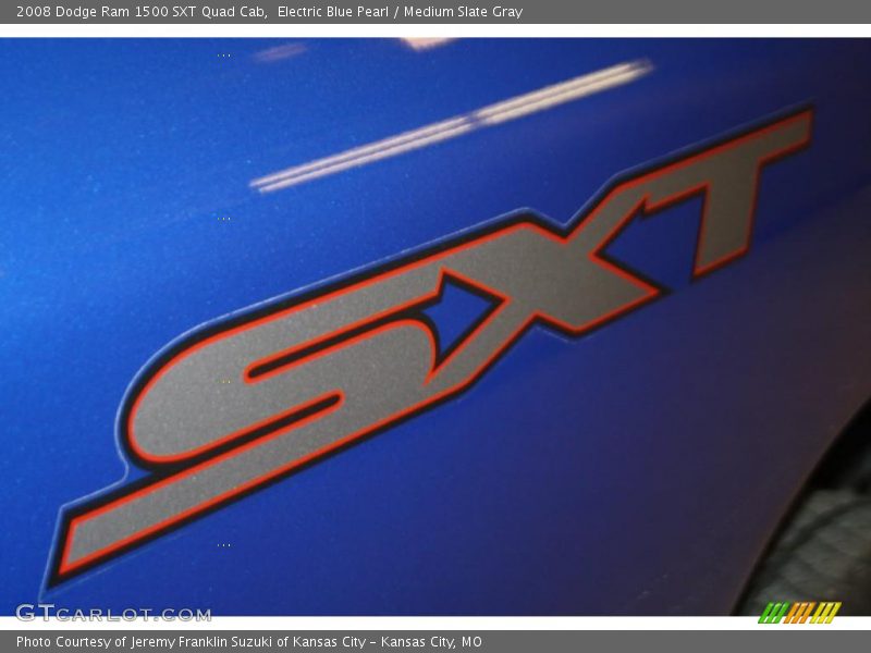 Electric Blue Pearl / Medium Slate Gray 2008 Dodge Ram 1500 SXT Quad Cab