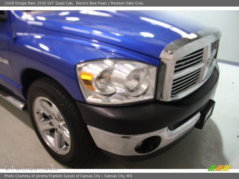 Electric Blue Pearl / Medium Slate Gray 2008 Dodge Ram 1500 SXT Quad Cab