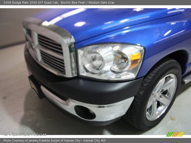 Electric Blue Pearl / Medium Slate Gray 2008 Dodge Ram 1500 SXT Quad Cab
