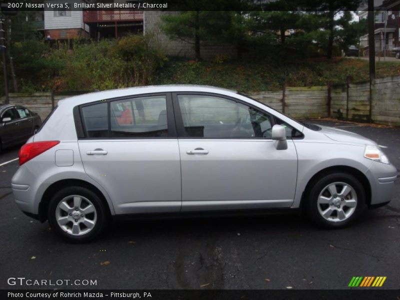 Brilliant Silver Metallic / Charcoal 2007 Nissan Versa S