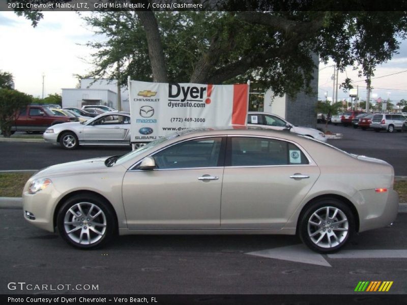Gold Mist Metallic / Cocoa/Cashmere 2011 Chevrolet Malibu LTZ