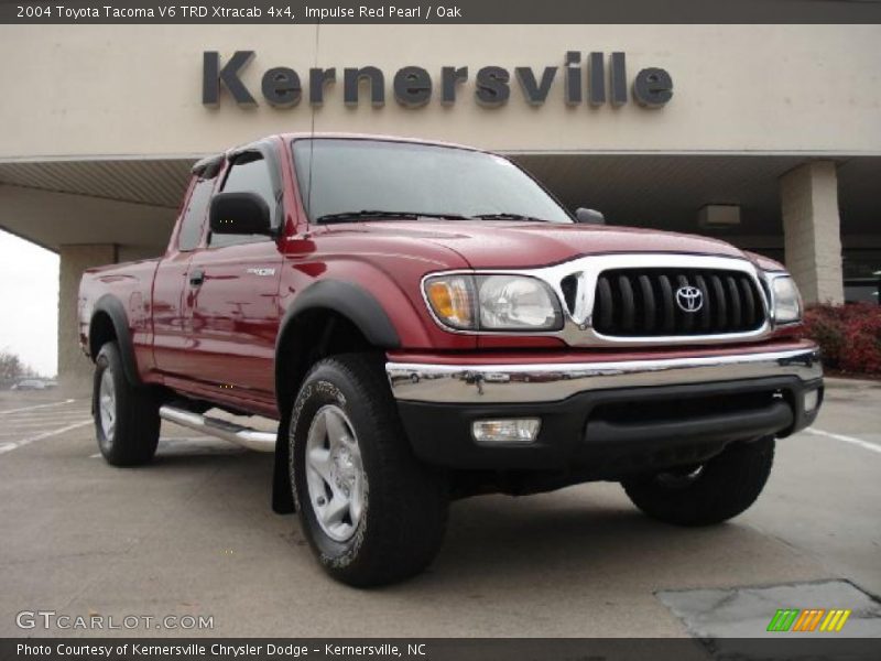 Impulse Red Pearl / Oak 2004 Toyota Tacoma V6 TRD Xtracab 4x4
