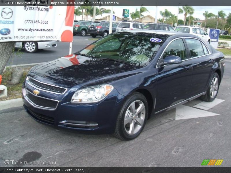 Imperial Blue Metallic / Cocoa/Cashmere 2011 Chevrolet Malibu LT