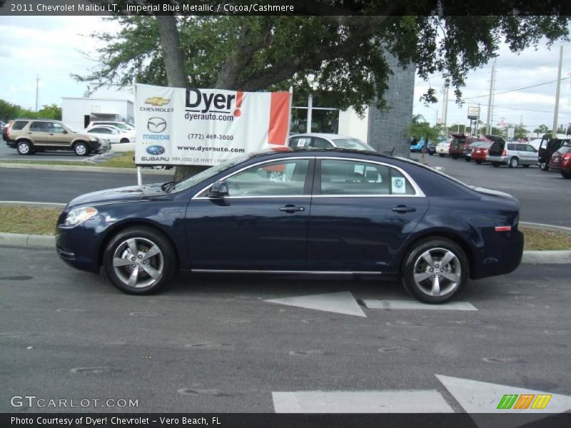 Imperial Blue Metallic / Cocoa/Cashmere 2011 Chevrolet Malibu LT