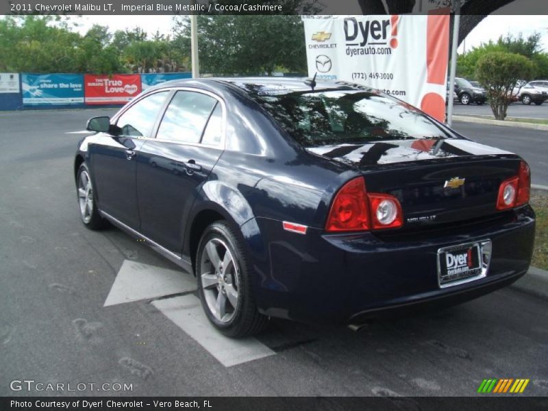Imperial Blue Metallic / Cocoa/Cashmere 2011 Chevrolet Malibu LT