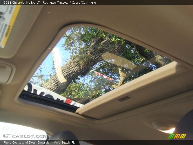 Sunroof of 2011 Malibu LT
