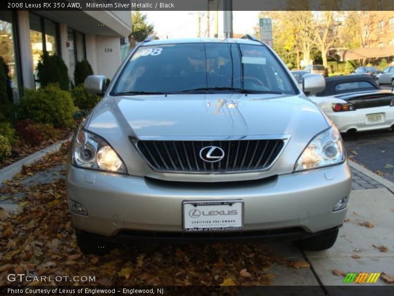 Millenium Silver Metallic / Black 2008 Lexus RX 350 AWD
