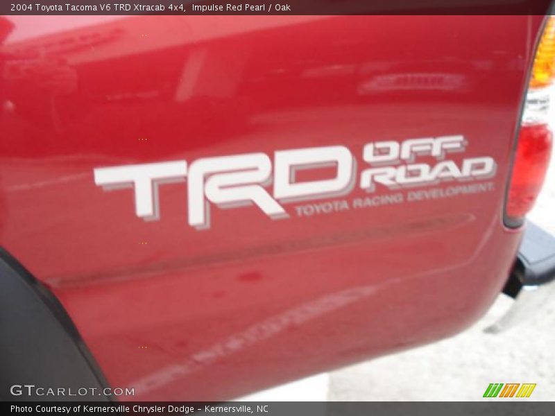 Impulse Red Pearl / Oak 2004 Toyota Tacoma V6 TRD Xtracab 4x4