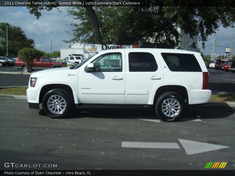 Summit White / Light Cashmere/Dark Cashmere 2011 Chevrolet Tahoe Hybrid