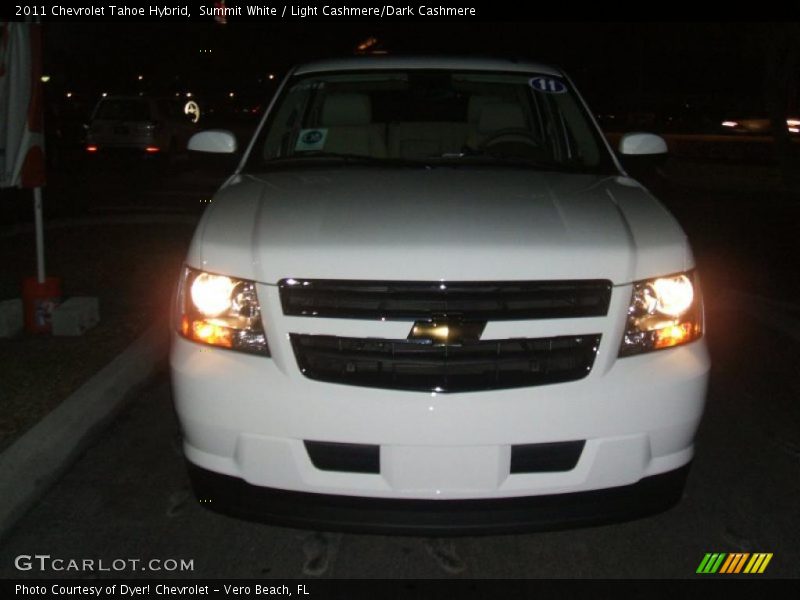 Summit White / Light Cashmere/Dark Cashmere 2011 Chevrolet Tahoe Hybrid