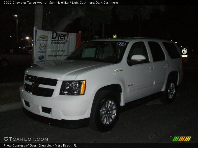 Summit White / Light Cashmere/Dark Cashmere 2011 Chevrolet Tahoe Hybrid