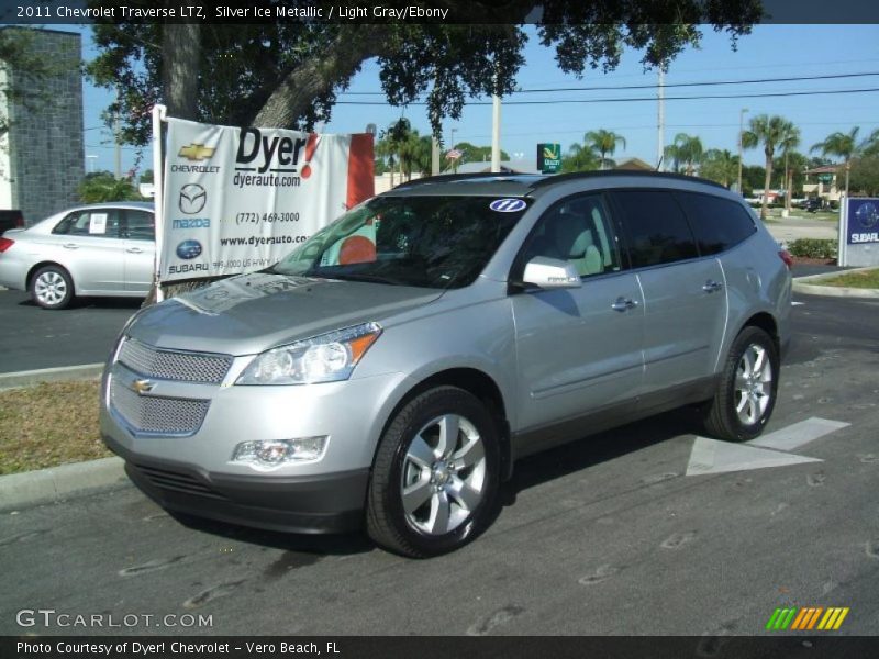 Silver Ice Metallic / Light Gray/Ebony 2011 Chevrolet Traverse LTZ