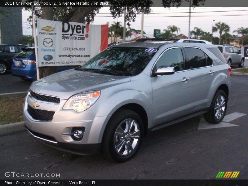 Silver Ice Metallic / Jet Black 2011 Chevrolet Equinox LTZ