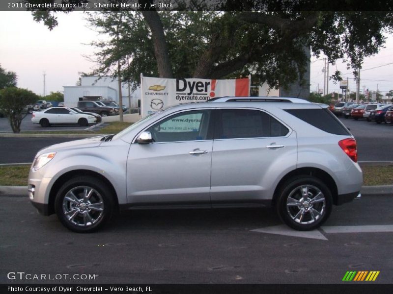 Silver Ice Metallic / Jet Black 2011 Chevrolet Equinox LTZ