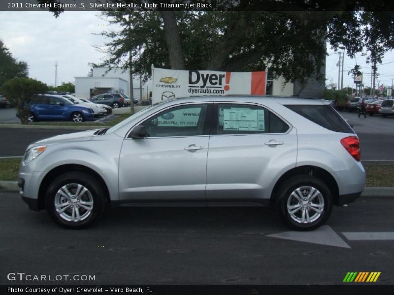 Silver Ice Metallic / Light Titanium/Jet Black 2011 Chevrolet Equinox LS