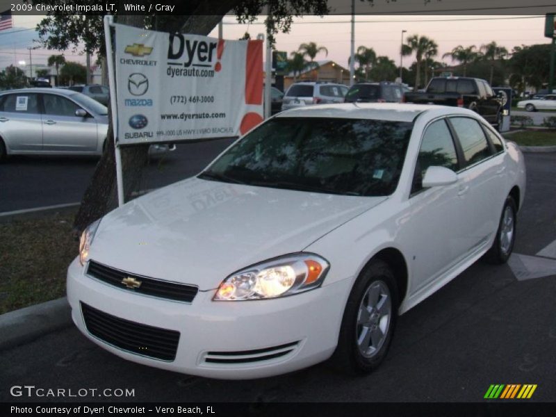 White / Gray 2009 Chevrolet Impala LT