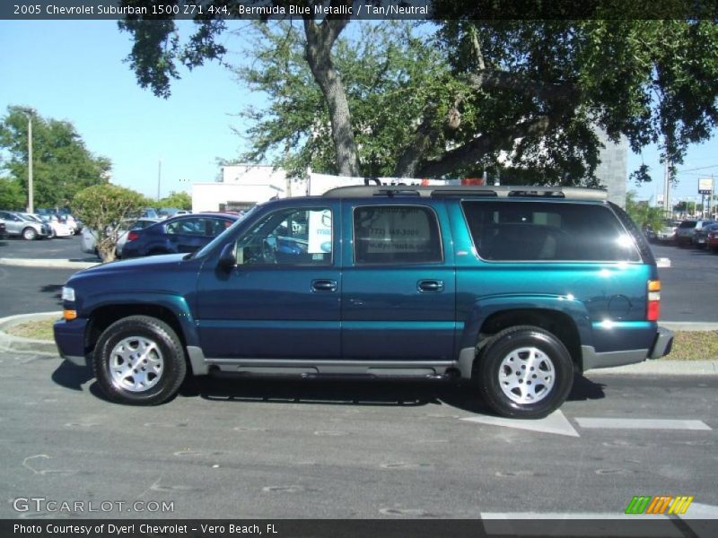 Bermuda Blue Metallic / Tan/Neutral 2005 Chevrolet Suburban 1500 Z71 4x4