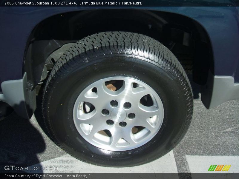 Bermuda Blue Metallic / Tan/Neutral 2005 Chevrolet Suburban 1500 Z71 4x4