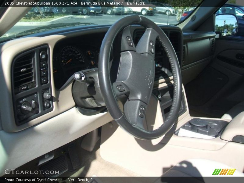 Bermuda Blue Metallic / Tan/Neutral 2005 Chevrolet Suburban 1500 Z71 4x4
