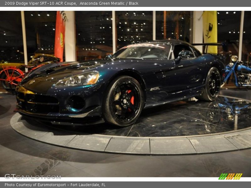 Anaconda Green Metallic / Black 2009 Dodge Viper SRT-10 ACR Coupe