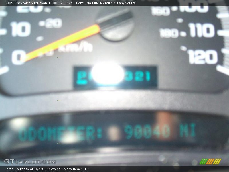 Bermuda Blue Metallic / Tan/Neutral 2005 Chevrolet Suburban 1500 Z71 4x4