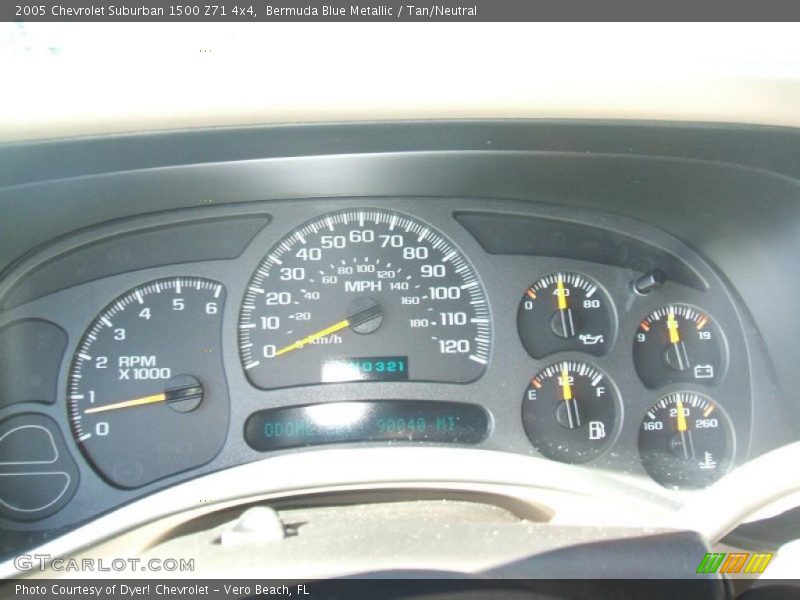 Bermuda Blue Metallic / Tan/Neutral 2005 Chevrolet Suburban 1500 Z71 4x4