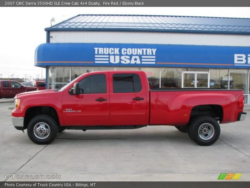 Fire Red / Ebony Black 2007 GMC Sierra 3500HD SLE Crew Cab 4x4 Dually