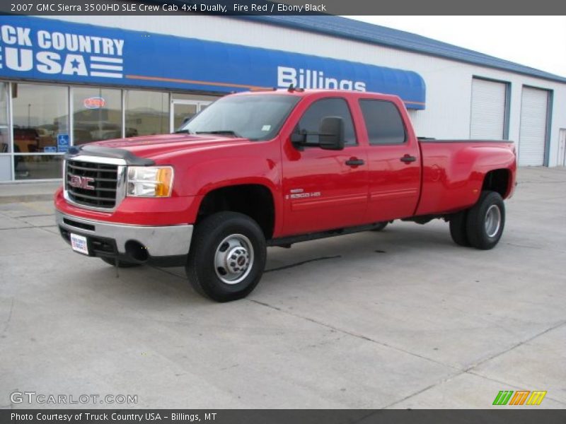 Fire Red / Ebony Black 2007 GMC Sierra 3500HD SLE Crew Cab 4x4 Dually