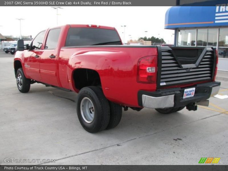 Fire Red / Ebony Black 2007 GMC Sierra 3500HD SLE Crew Cab 4x4 Dually