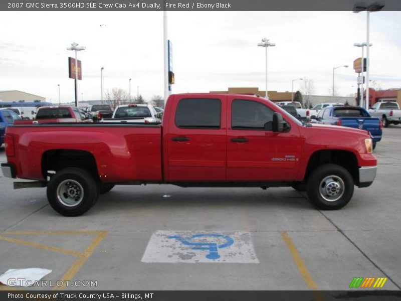 Fire Red / Ebony Black 2007 GMC Sierra 3500HD SLE Crew Cab 4x4 Dually