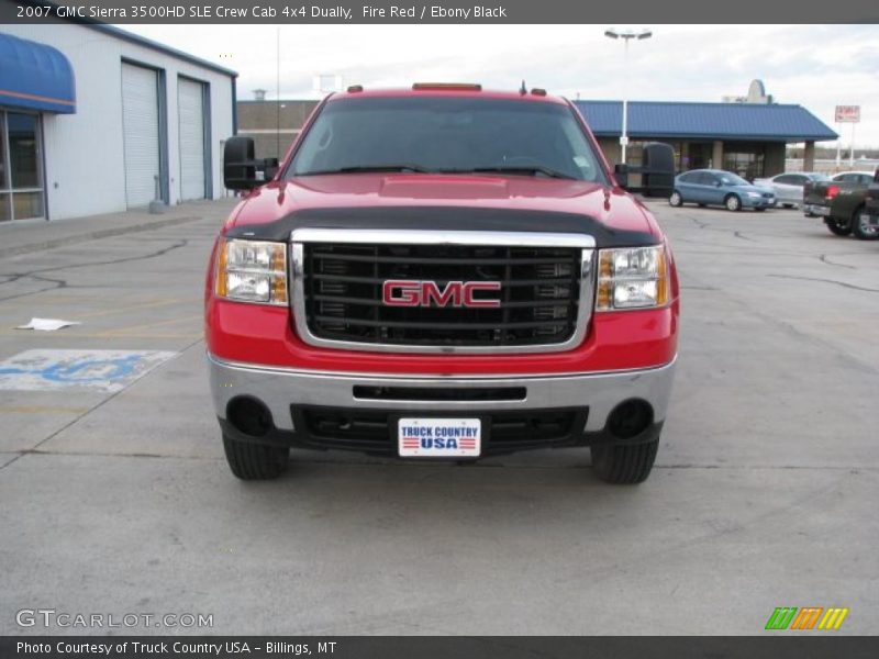 Fire Red / Ebony Black 2007 GMC Sierra 3500HD SLE Crew Cab 4x4 Dually