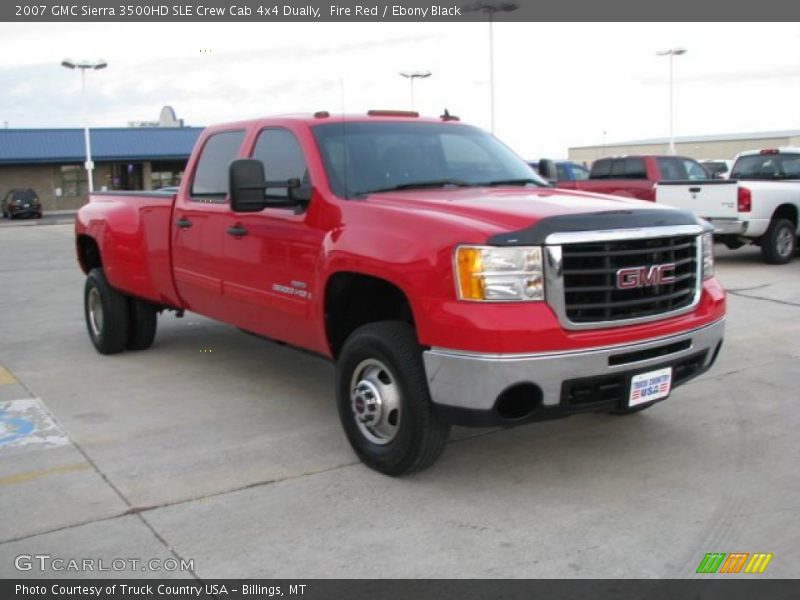 Fire Red / Ebony Black 2007 GMC Sierra 3500HD SLE Crew Cab 4x4 Dually