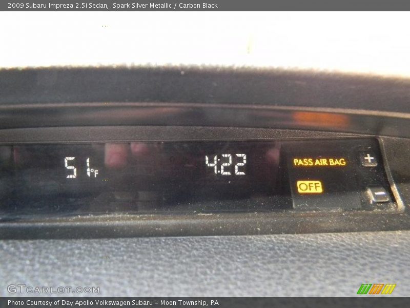 Spark Silver Metallic / Carbon Black 2009 Subaru Impreza 2.5i Sedan