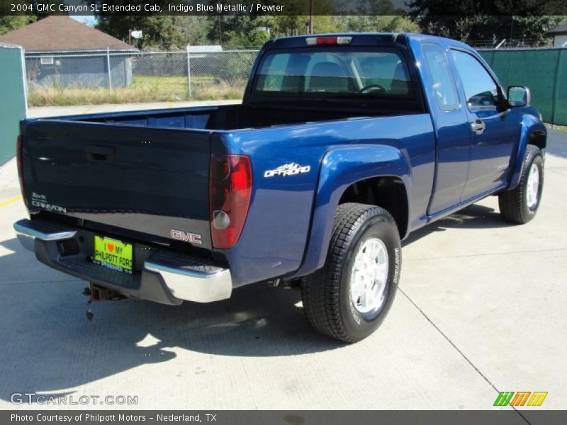 Indigo Blue Metallic / Pewter 2004 GMC Canyon SL Extended Cab