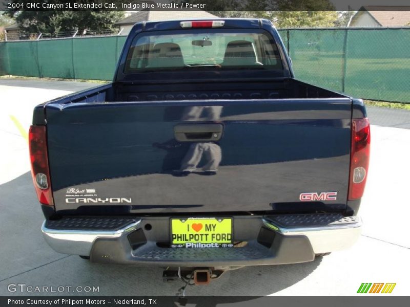 Indigo Blue Metallic / Pewter 2004 GMC Canyon SL Extended Cab