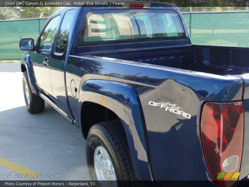 Indigo Blue Metallic / Pewter 2004 GMC Canyon SL Extended Cab