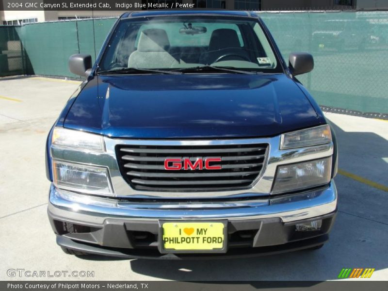 Indigo Blue Metallic / Pewter 2004 GMC Canyon SL Extended Cab