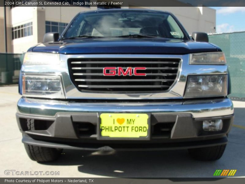 Indigo Blue Metallic / Pewter 2004 GMC Canyon SL Extended Cab